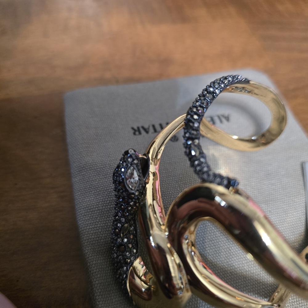 Alexis Bittar Gold and Silver Snake Bracelet - Picture 2 of 7